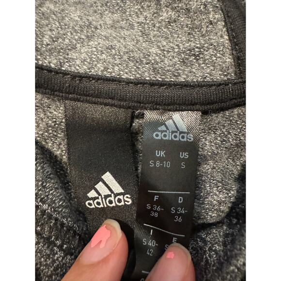 Adidas Womens Gray Cropped Hoodie Size Small - Picture 3 of 11